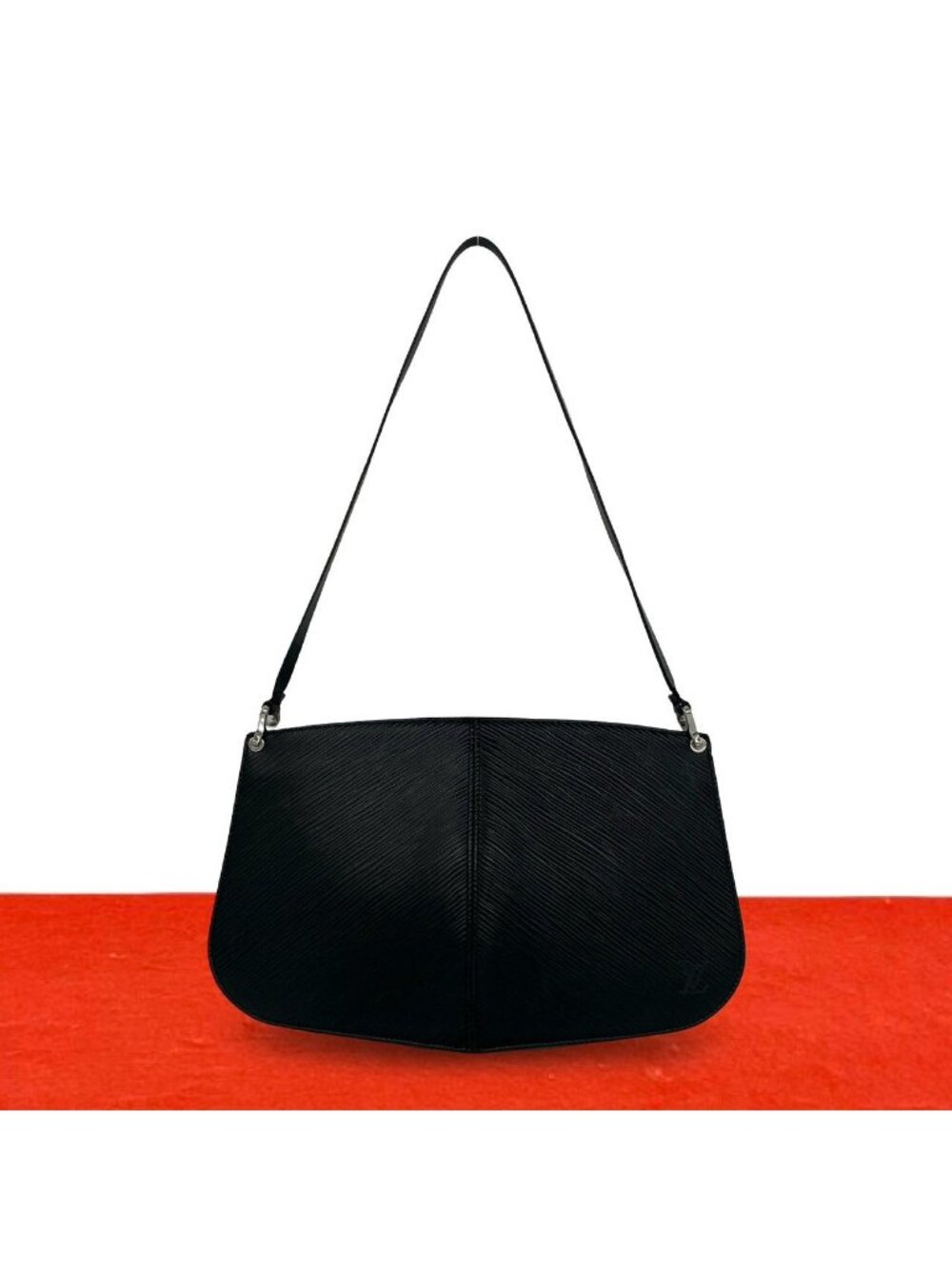Louis Vuitton Pochette Demilune Epi Leather Shoulder Bag Noir Black